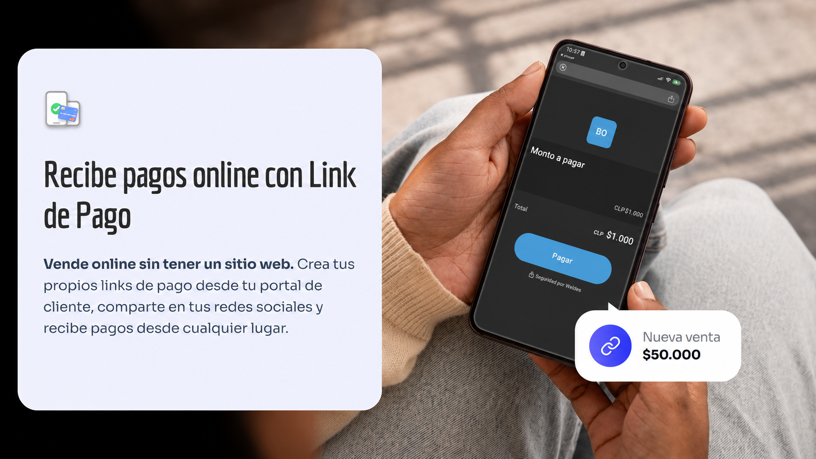 Link de pago de Neurodata Pay para cobrar online desde el celular.
